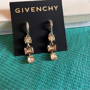 Givenchy Crystal Gold Earrings
